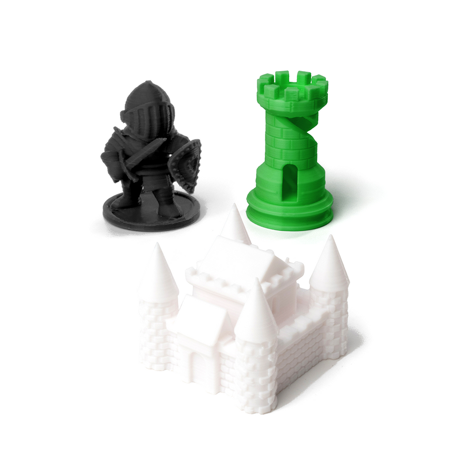 Emerald Forest Filaments Pack: KOKONI 4x White+ 3x Black+ 3x Green PLA Filaments Bundle
