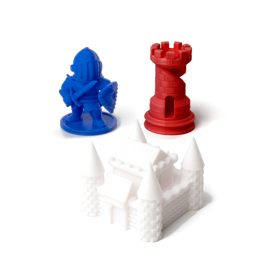 Ice and Fire PLA Filaments Pack: KOKONI 4x White+ 3x Blue+ 3x Red PLA Filaments Bundle