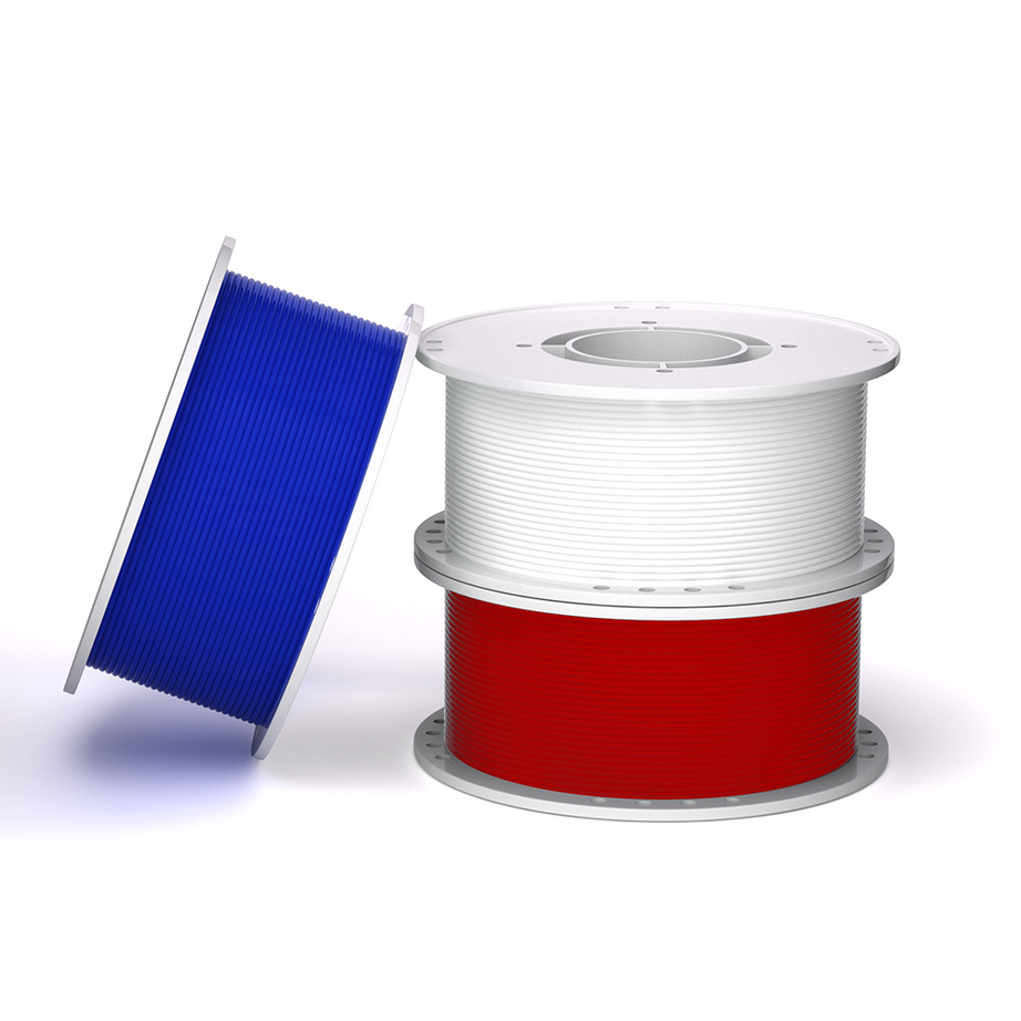 Ice and Fire PLA Filaments Pack: KOKONI 4x White+ 3x Blue+ 3x Red PLA Filaments Bundle