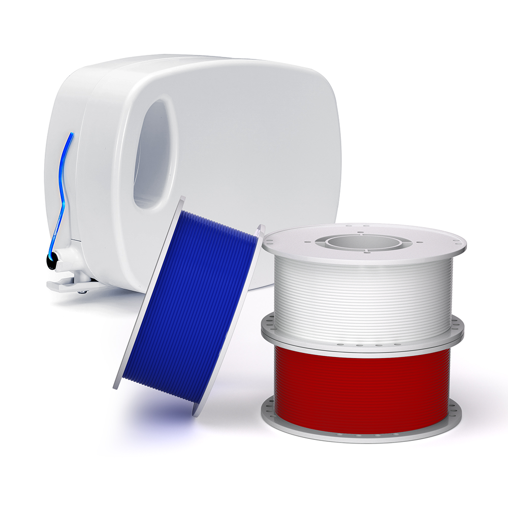 Ice and Fire PLA Filaments Pack: KOKONI 4x White+ 3x Blue+ 3x Red PLA Filaments Bundle