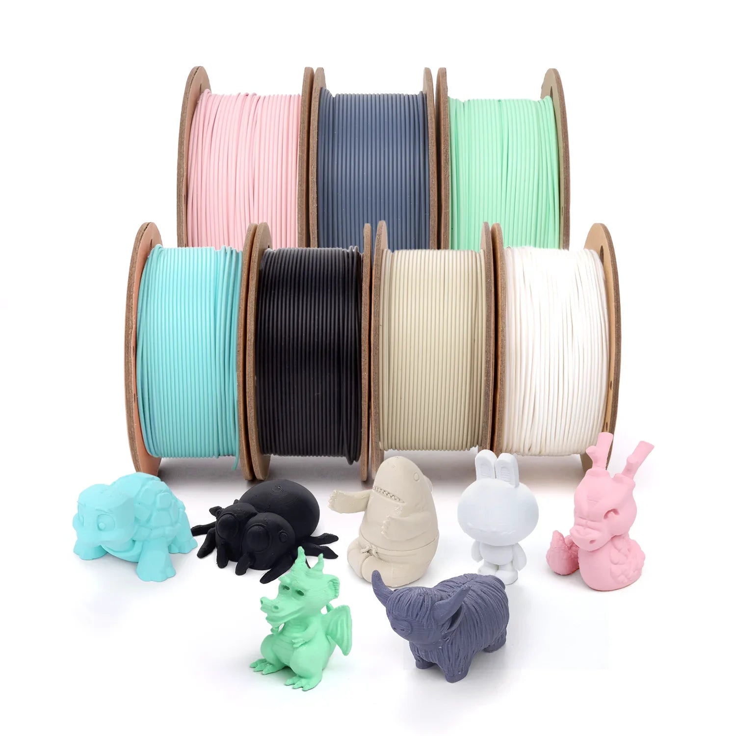 KOKONI All Matt Colors Filaments Pack, 7 units, net weight 2.128kg/1.4 ...