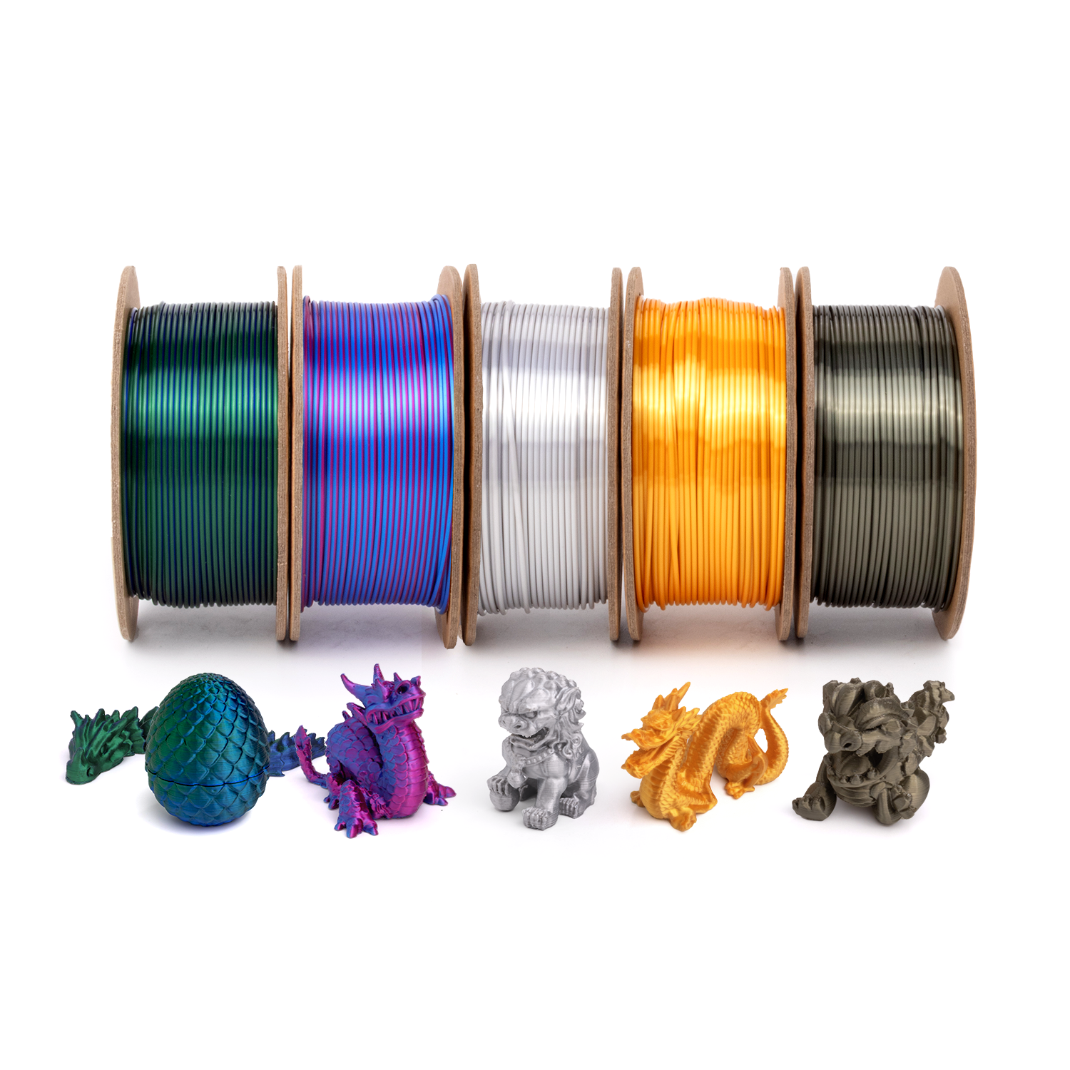 KOKONI All Silk Colors Filaments Pack, 5 units, net weight 1.52kg/3.34lb