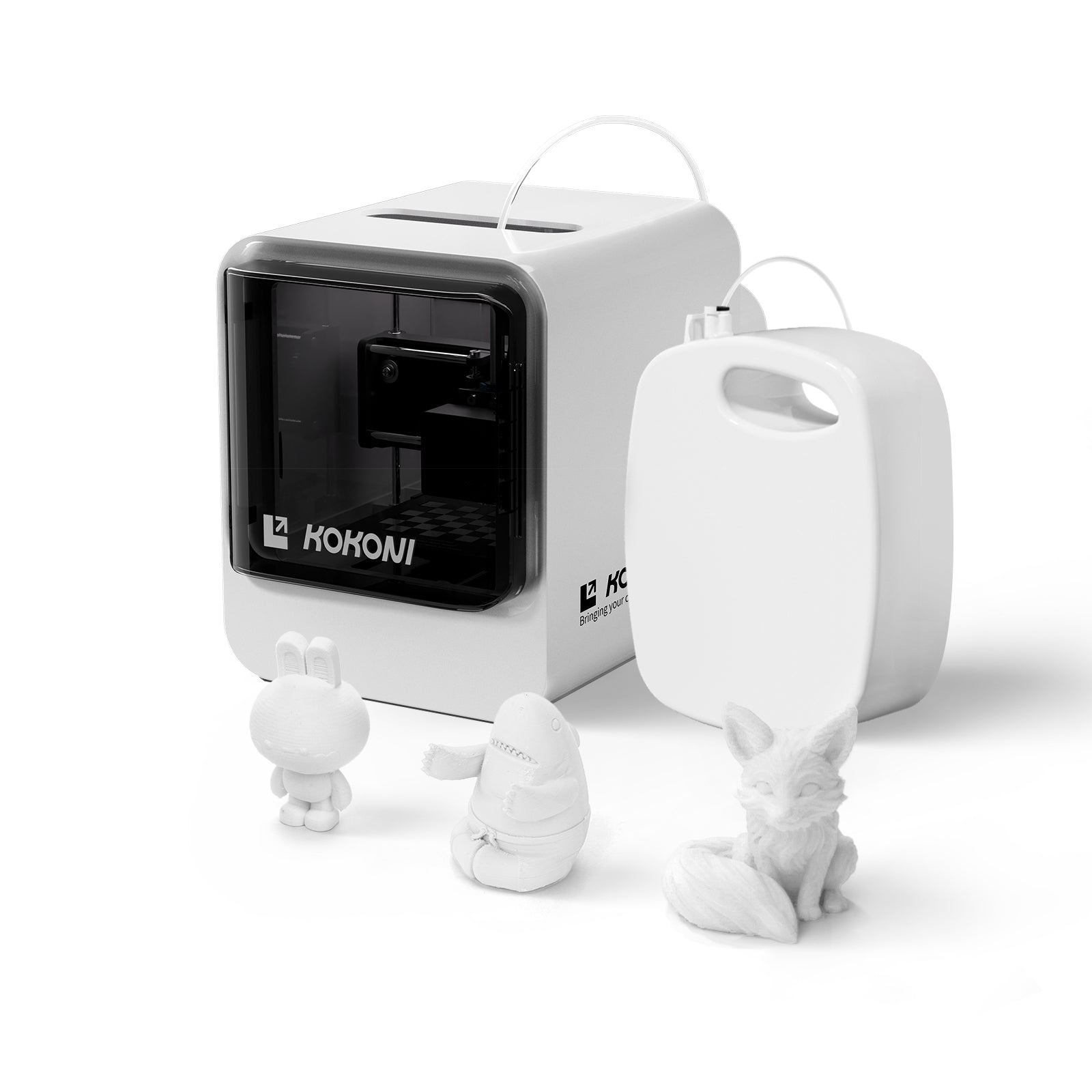 KOKONI Starter Pack EC1/EC2 3D Printer Plus 2 White PLA Filaments