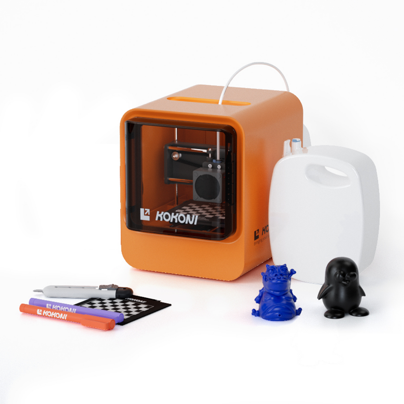 The Creator Pack: EC1/EC2 3D Printer + 1x Any Colors+ 1x Acrylic Paint Marker Set+ 1x Build Plate