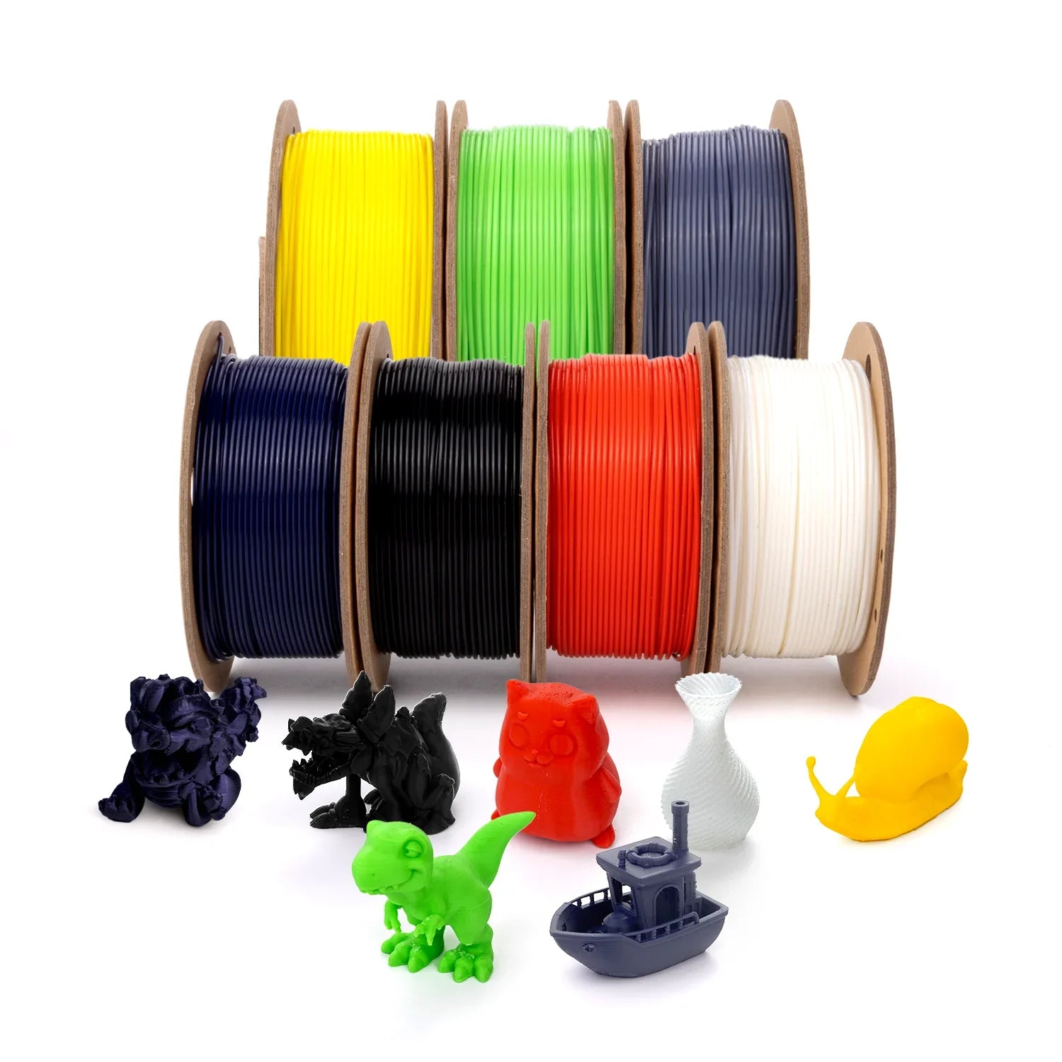 KOKONI All PLA+ Colors Filaments Pack, 7 units, net weight 2.128kg/1.47lb